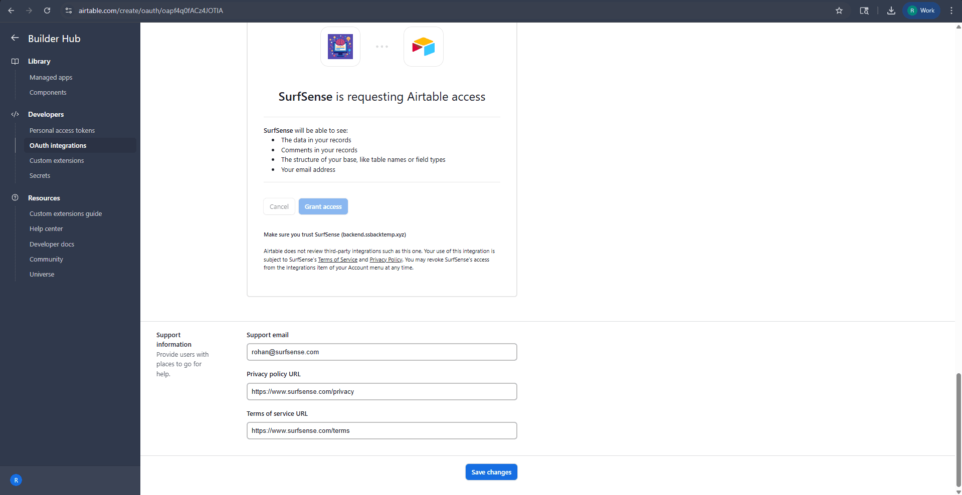 Support Information & Preview